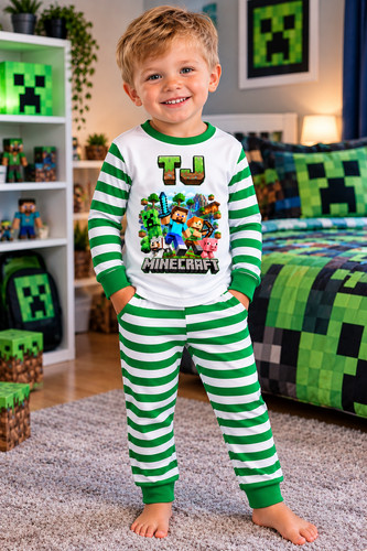 Personalised minecraft pyjamas - minecraft,