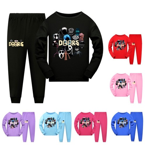 Kids boys roblox doors shirt - kids,